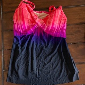 Miraclesuit Ombré Tankini Top Size 16